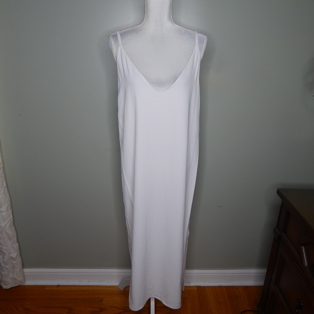everlane women long slip dress sz 10 white